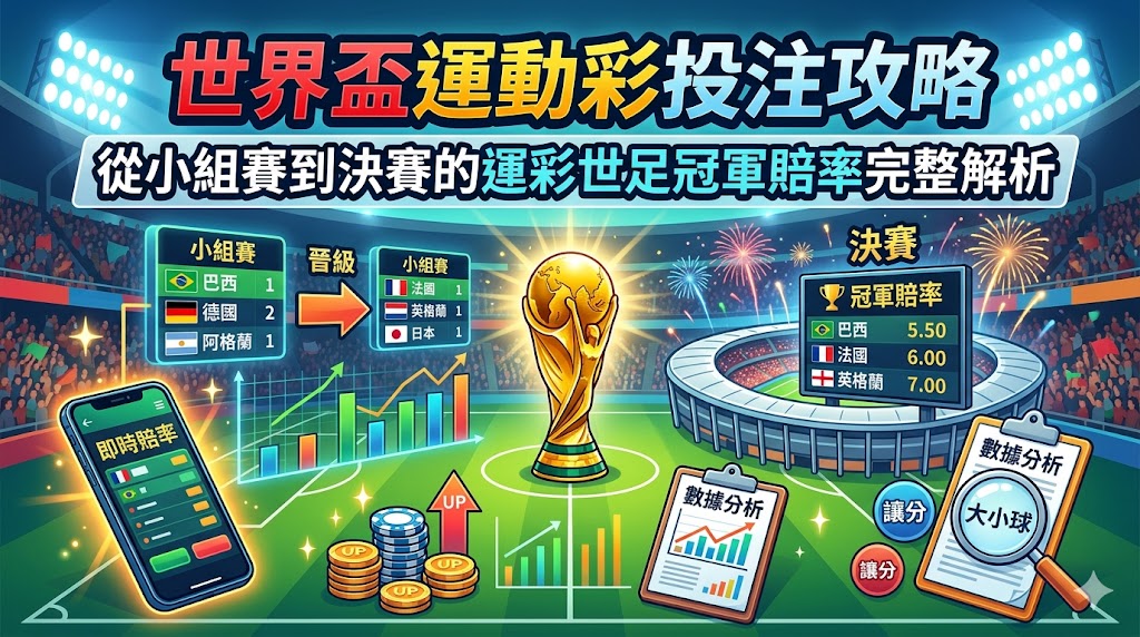 世界盃運動彩投注攻略｜從小組賽到決賽的運彩世足冠軍賠率完整解析