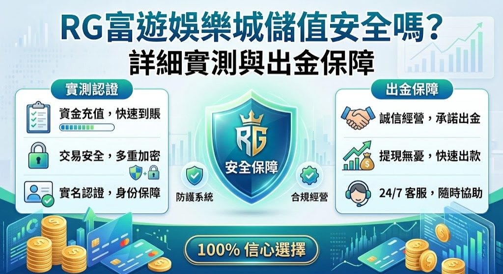 即刻驗證 RG 富遊娛樂城金流安全性，暢玩更有保障。